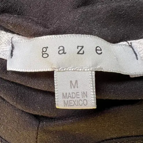 Gaze Sleep Shirt Womens Medium Pullover Stretch Relaxed Soft Cozy Lounge Comfort Black