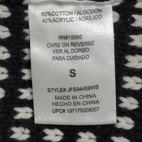 Mason & Belle NWT Black White Striped Long Sleeves Cardigan Size S