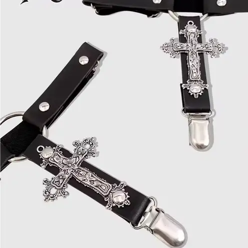 Black Gothic Leg Garters