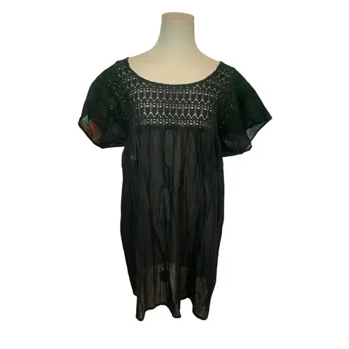 Women's El Interior Black Cotton Shirt