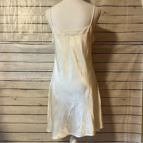 Gunne Sax Jessica McClintock White Sparkle Slip Dress