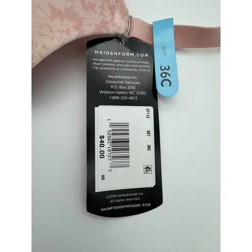 Maidenform One Fab Fit Everyday Full Coverage Racerback Bra 7112 Pale Pink 36C