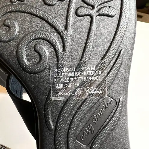 Easy Street  Blue Beaded Slide Sandal Size 7.5 New