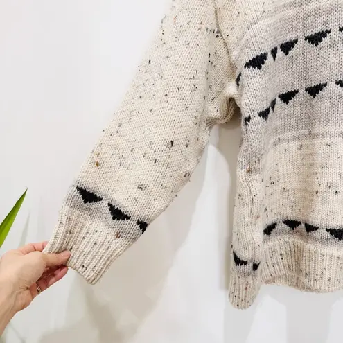 Irish Homecraft 100% naturally oiled wool vintage Crewneck sweater Black Size L