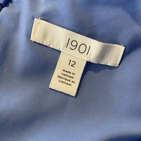 1901 Colorblock Floral V Neck Faux Wrap Tie at the Waist Dress Size 12