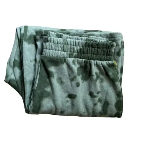 GUNS N ROSES Sweatpants Green Tie Dye Elastic Waist Pull On, Size XS