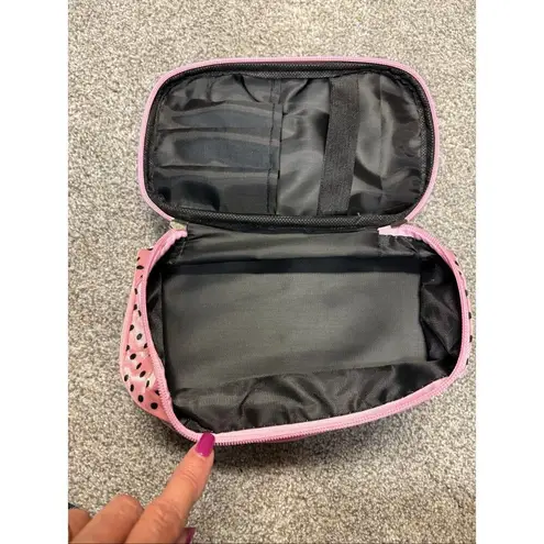 Double compartment make up bag Pink