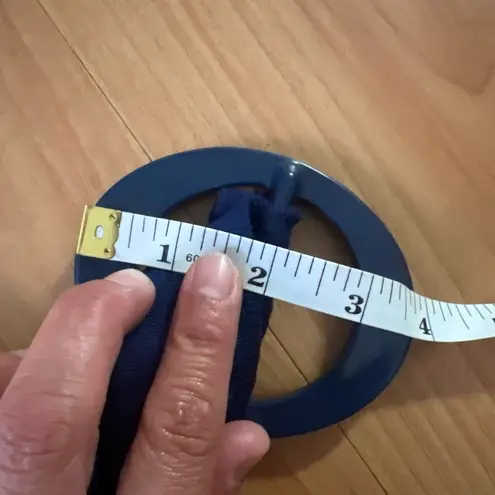 Liz Claiborne  Fabric Belt 100% Rayon Blue Made In Japan 80s Long 48 In