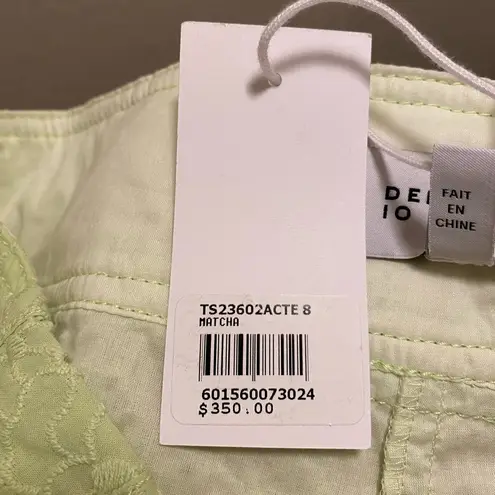 Derek Lam 10 Crosby Monterey Belted Eyelet Shorts In Matcha Size 8 New With Tag