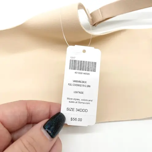 Soma Womens 34DDD Bra Vanishing Back Full Coverage Nude T