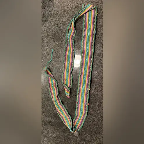 Vintage Traditional Striped Belt Strap Textile Mayan Guatemala Worry Dolls