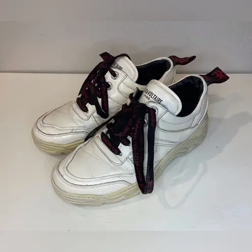 Zadig & Voltaire Women’s Blaze Stylish White Leather Sneakers Size 7.5 (38)