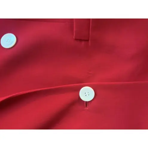 Linda Allard For Ellen Tracy Women’s Wool Long Blazer Petite Size 6 Red Fitted