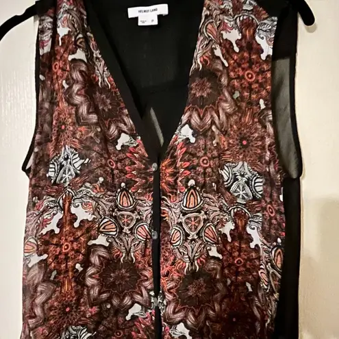 Helmut Lang Mandala Viscose Print Top