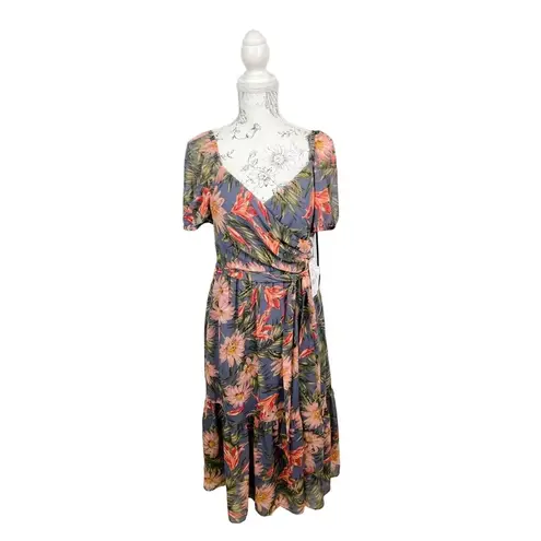 Julia Jordan Sweetheart Floral Puff Sleeve Fit & Flare Dress Size 6 NWT $119