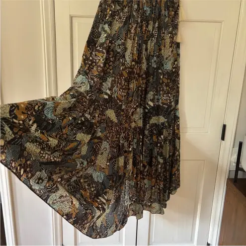 Ulla Johnson Cari Coverup Batik Size Small Maxi Dress Tassel Shoulder Ties Beach