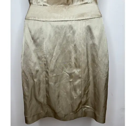 Cynthia Steffe sleeveless satin ruffle v neck utility belted mini dress size 8