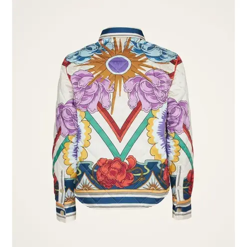 La DoubleJ Edie Jacket Taormina Placée Ivory in Twill Size Small Red