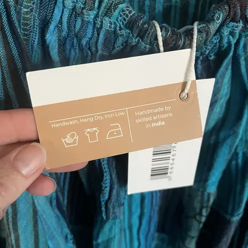 NWT Ananta Romper Woman's L/XL Patchwork Teal Blue Black Pockets Boho Hippie Size undefined