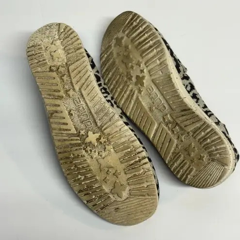 Hey Dude Slip On Shoes Woman's 7 Misty Woven Cheetah Gray Comfort Casual Natural