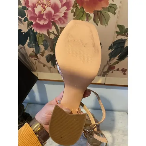 Azalea Wang Catriona Platform Heels Womens Size 11 Rose Gold Strappy Blo Sandals