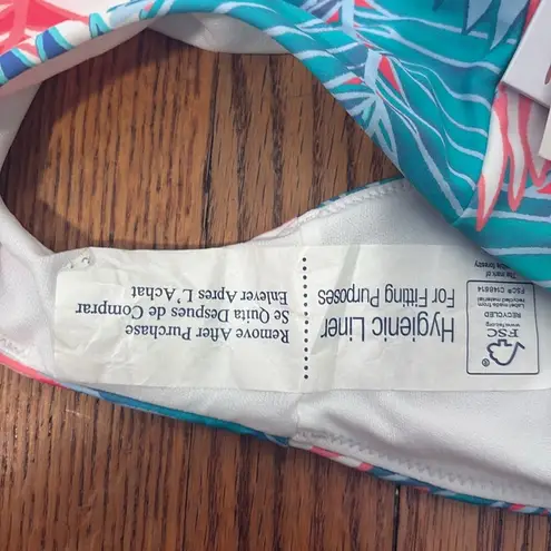 Raisin's Costa Strappy Top High Waisted Bottom Bikini Set Palm Blue size s NWT