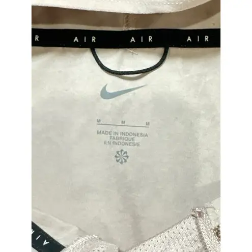 Nike  Air Running Light Hoodie Jacket Womens Sz M Pink Metallic Foil Windbreaker