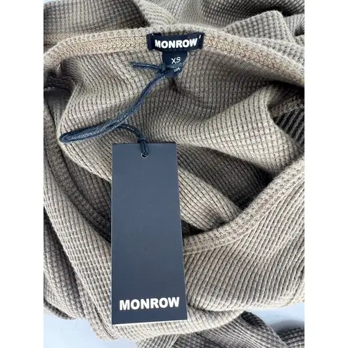 Monrow Baby Thermal Double Layer Cardi Top in Stone Green Size XS