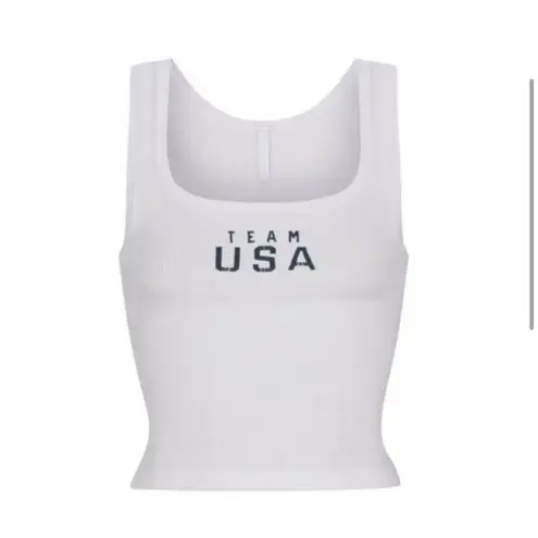 SKIMS Soft Lounge Tank Team USA White Size Large