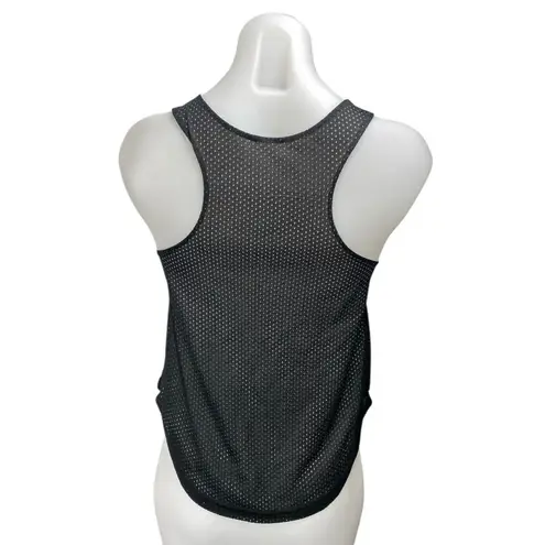 Wild Wood New Jersey Black Leopard Animal Print Graphic Eyelet Tank Top Size S