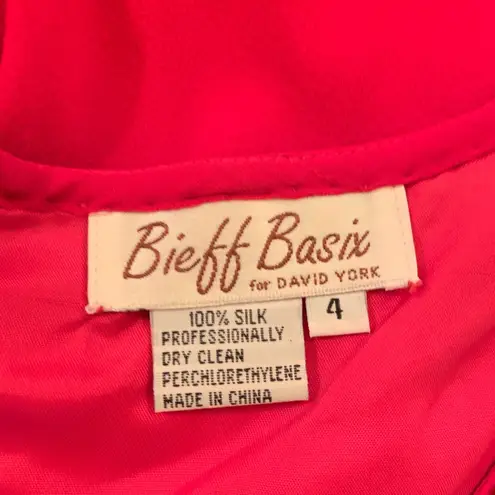 Vintage 1990’s Clueless Red Silk Beaded Dress Size 4