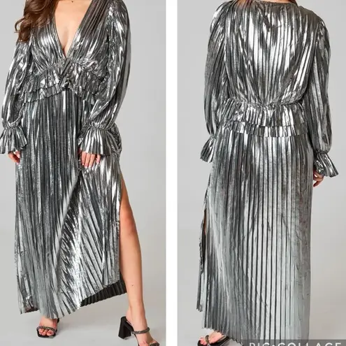 💙Buddy Love Evie Metallic Maxi Dress in Disco Ball Size M