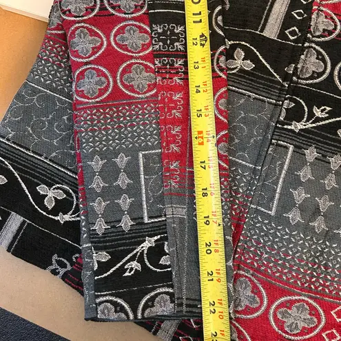 Christopher & Banks 90s Tapestry Jacket Red & Black Floral Design Women’s Large