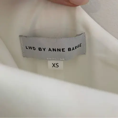 NWT Anne Barge J’Adore Ruffle Drape Dress Ivory White XS