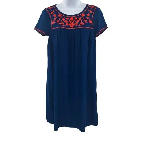 Old Navy  Embroidered Short Sleeve Tunic T-Shirt Dress XS