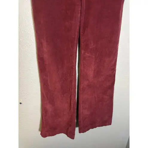 Faherty Women's Stretch Cord Wide Leg Pant Burgundy Corduroy Size 26 Boho - Image 6