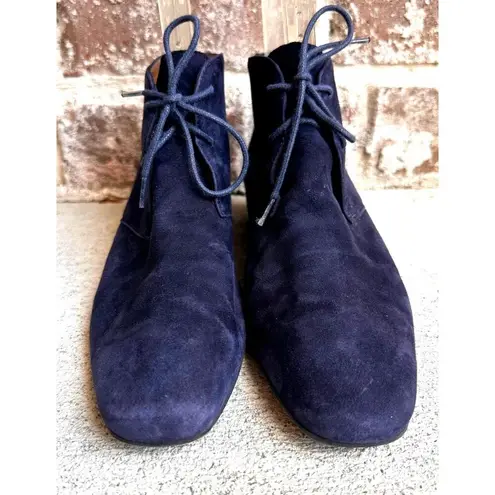 Aquatalia Blue Suede Chukka Boots Lace Up Ladies Sz 6 Italy Ankle Bootie…
