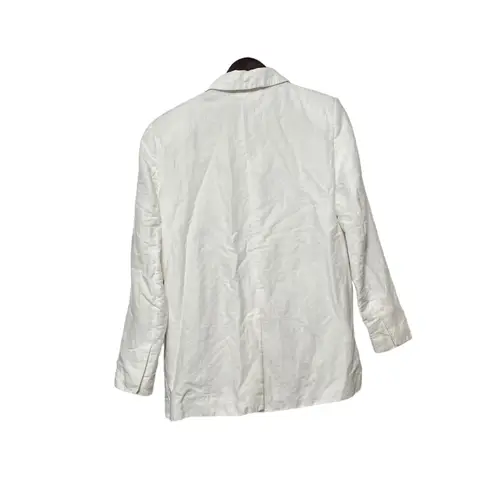 ZARA  White Linen Blazer Jacket Coat