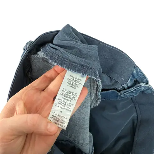 Democracy "Ab" Technology Crop Flare Jeans Medium Wash Stretch Hi Rise Womens 4