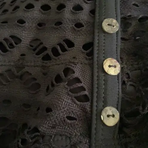 SURENOW Womens Black Mesh 1 Pc SwimSuit Size Medium NWT