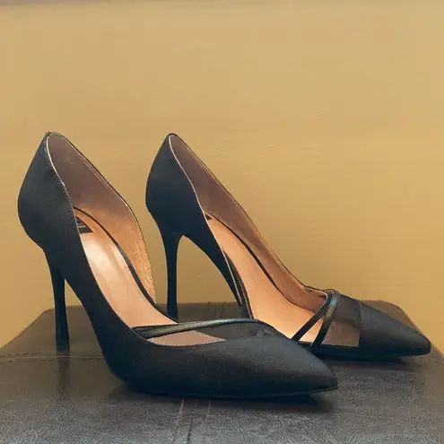ZAC Zac Posen Valerian Half d’Orsay Heels Black Size 7.5