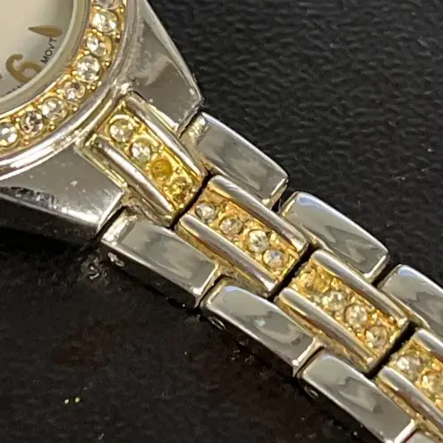 Vintage Women's Silver/Gold Rhinestone Link Watch SKU 5391 Silver