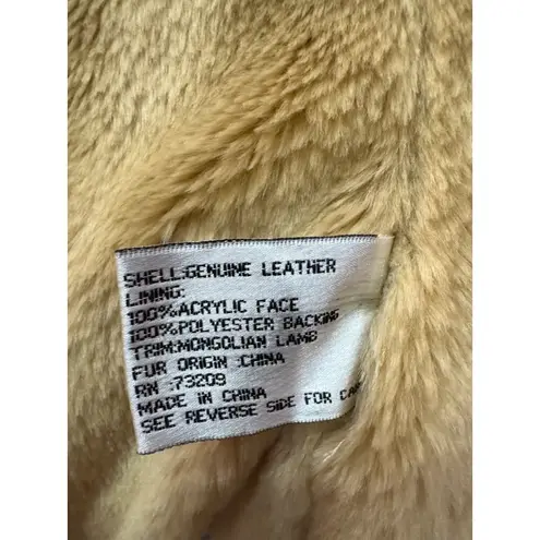 Marvin Richards womens small Beige leather Lamb Coat SKU CS8072/Y437013