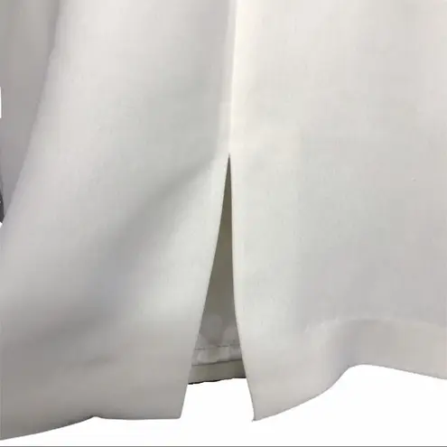 Ellen Tracy classic ivory sheath dress with embellished beaded neckline