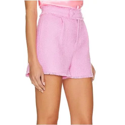 Cinq à Sept Cherryl Boucle Shorts Pink Lemonade NWT Size 0 Tweed Mini