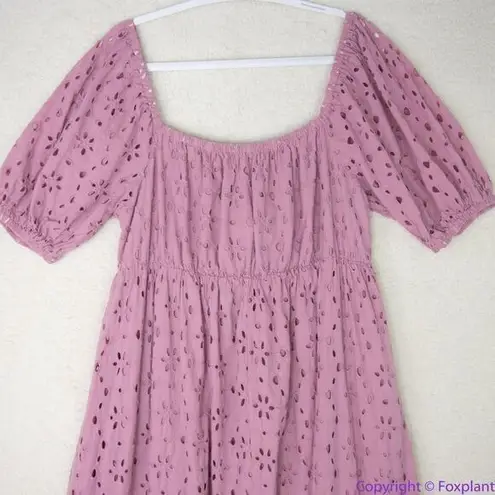 Eloquii Eyelet Tie Front Maxi Dress, 16