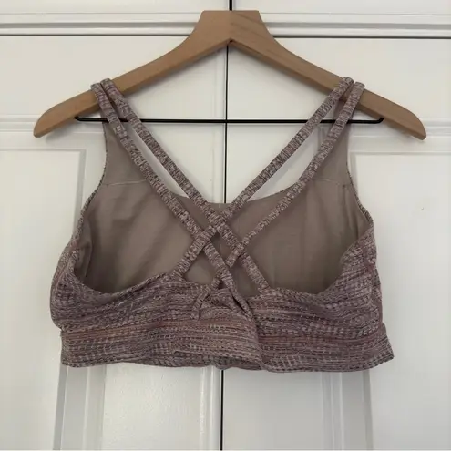 Lululemon  Energy Bra in Arrow Jacquard Antique Bark Copper Coil sports Strappy