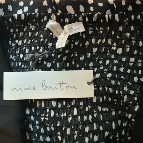 Black and White Sleeveless Mini Sundress Size Medium