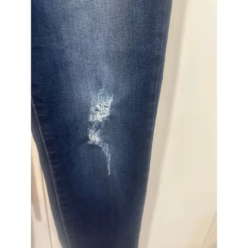 Kan Can Skinny Jeans Womens size W9 28 Mid Rise Destroyed Style KC6034D Blue