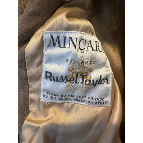 Vintage Boho Chic Effortless French Girl Oversized Fur Coat Brown Size M